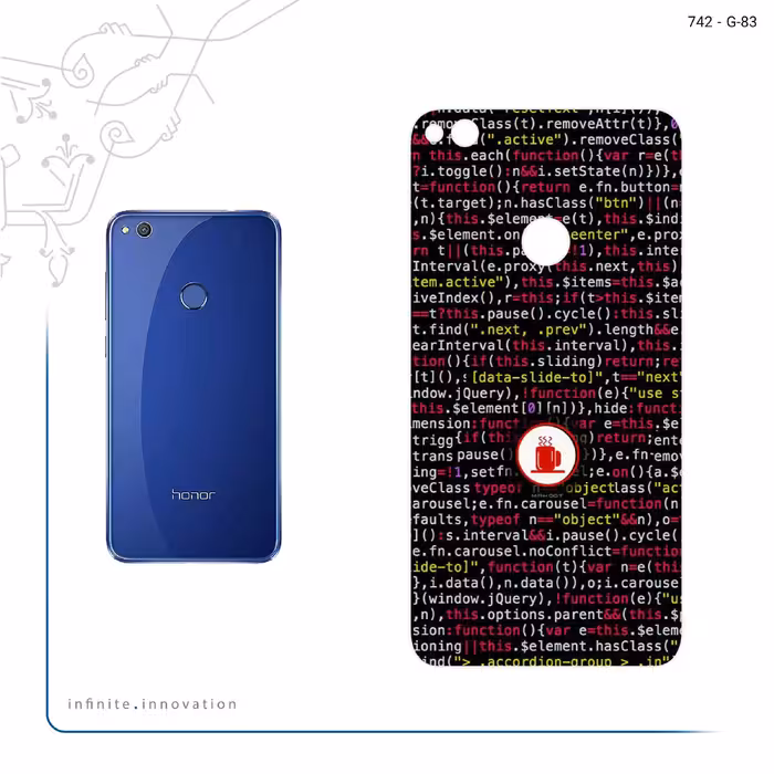 برچسب پوششی ماهوت مدل Programming 1 مناسب برای گوشی موبایل آنر 8 Lite