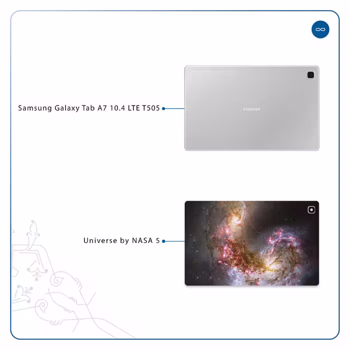 برچسب پوششی ماهوت مدل Universe-by-NASA-5 مناسب برای تبلت سامسونگ Galaxy Tab A7 10.4 LTE 2020 T505
