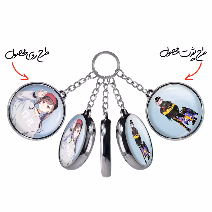 جاکلیدی خندالو طرح دختر انیمه ای مدل دوطرفه کد 1806618070