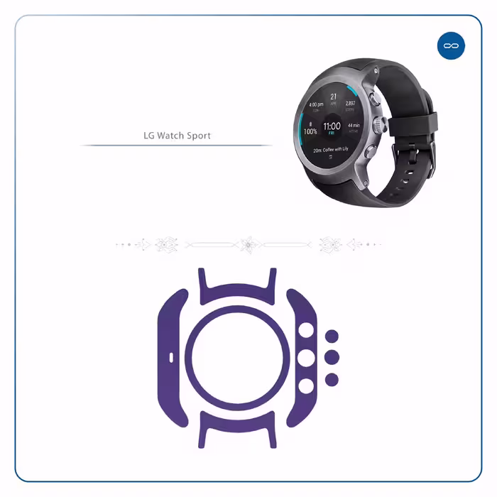 برچسب ماهوت طرح Matte BlueBerry مناسب برای ساعت هوشمند ال جی Watch Sport
