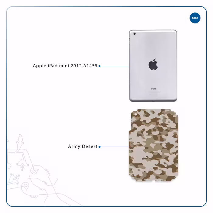 برچسب پوششی ماهوت مدل Army-Desert مناسب برای تبلت اپل iPad mini 2012 A1455