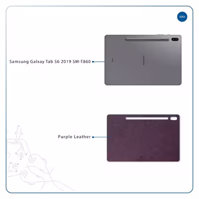 برچسب پوششی ماهوت مدل Purple-Leather مناسب برای تبلت سامسونگ Galaxy Tab S6 2019 SM-T860
