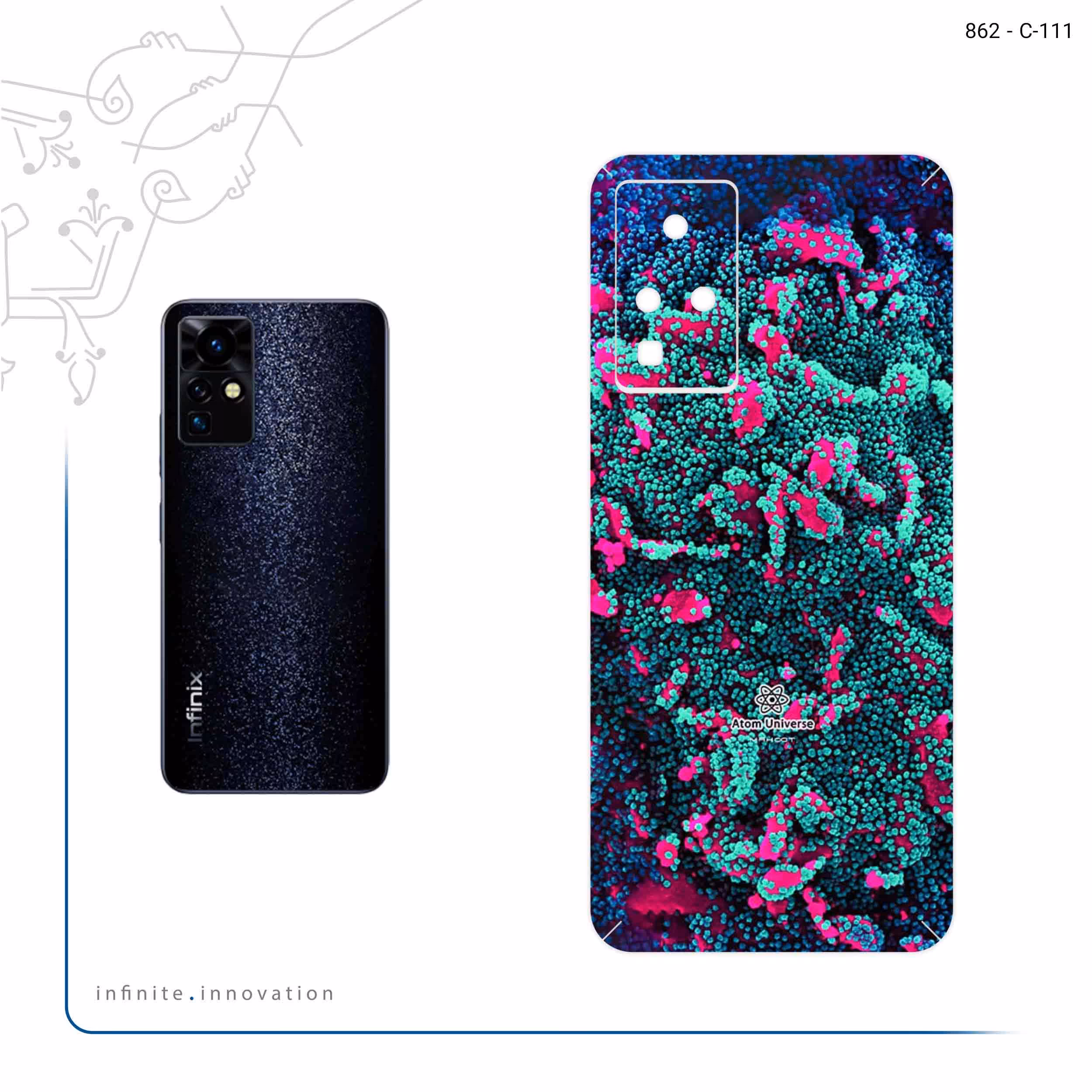 برچسب پوششی ماهوت مدل Atom Universe 8 مناسب برای گوشی موبایل اینفینیکس Zero X