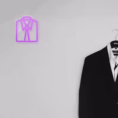 چراغ دیواری نئون دیزاین طرح Men-Clothes_PR