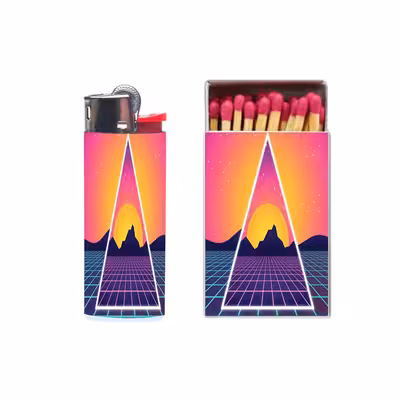 فندک مدل هرم کد 686 به همراه کبریت