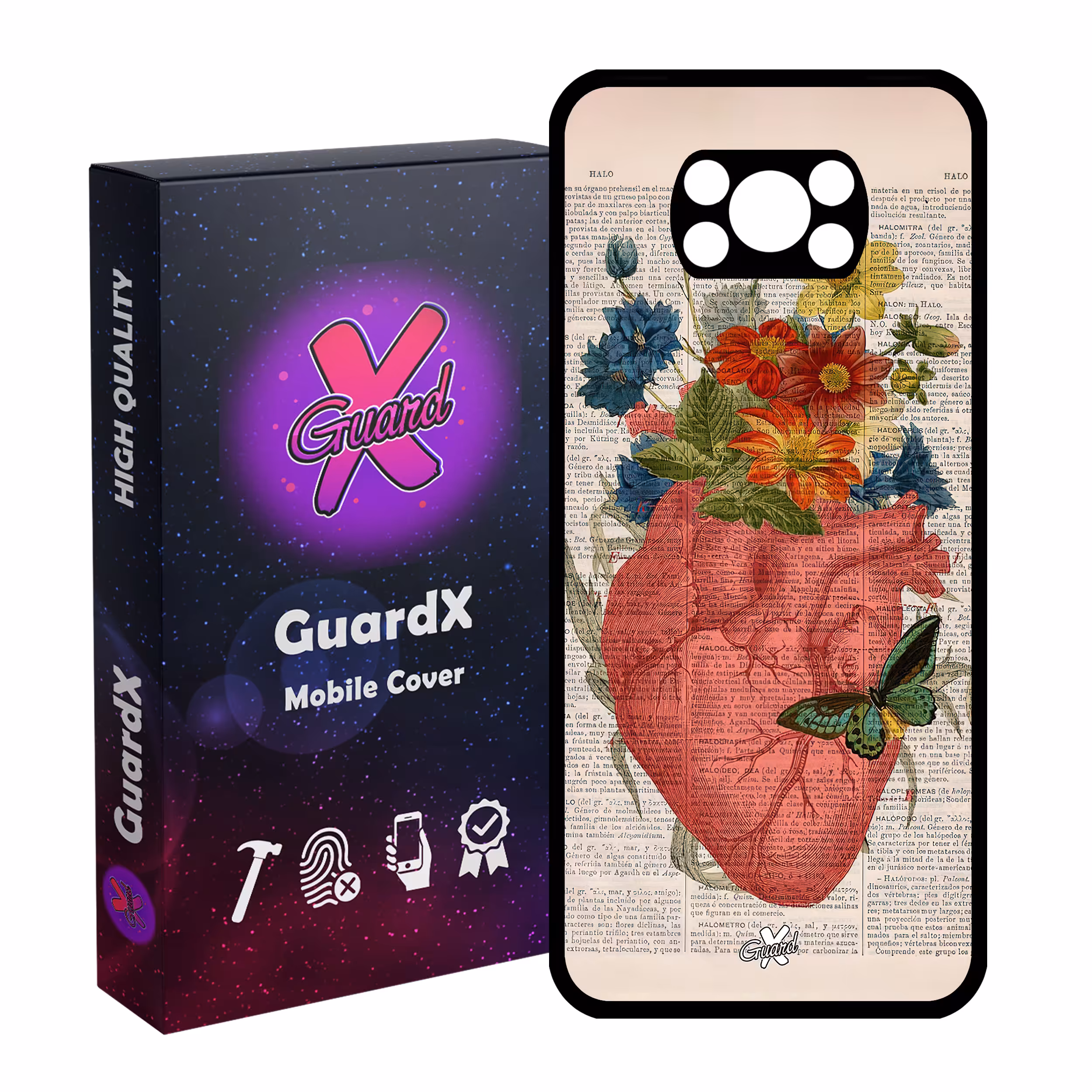 کاور گارد ایکس طرح قلب مدل Glass10505 مناسب برای گوشی موبایل شیائومی Poco X3 NFC/Poco X3/Poco X3 Pro