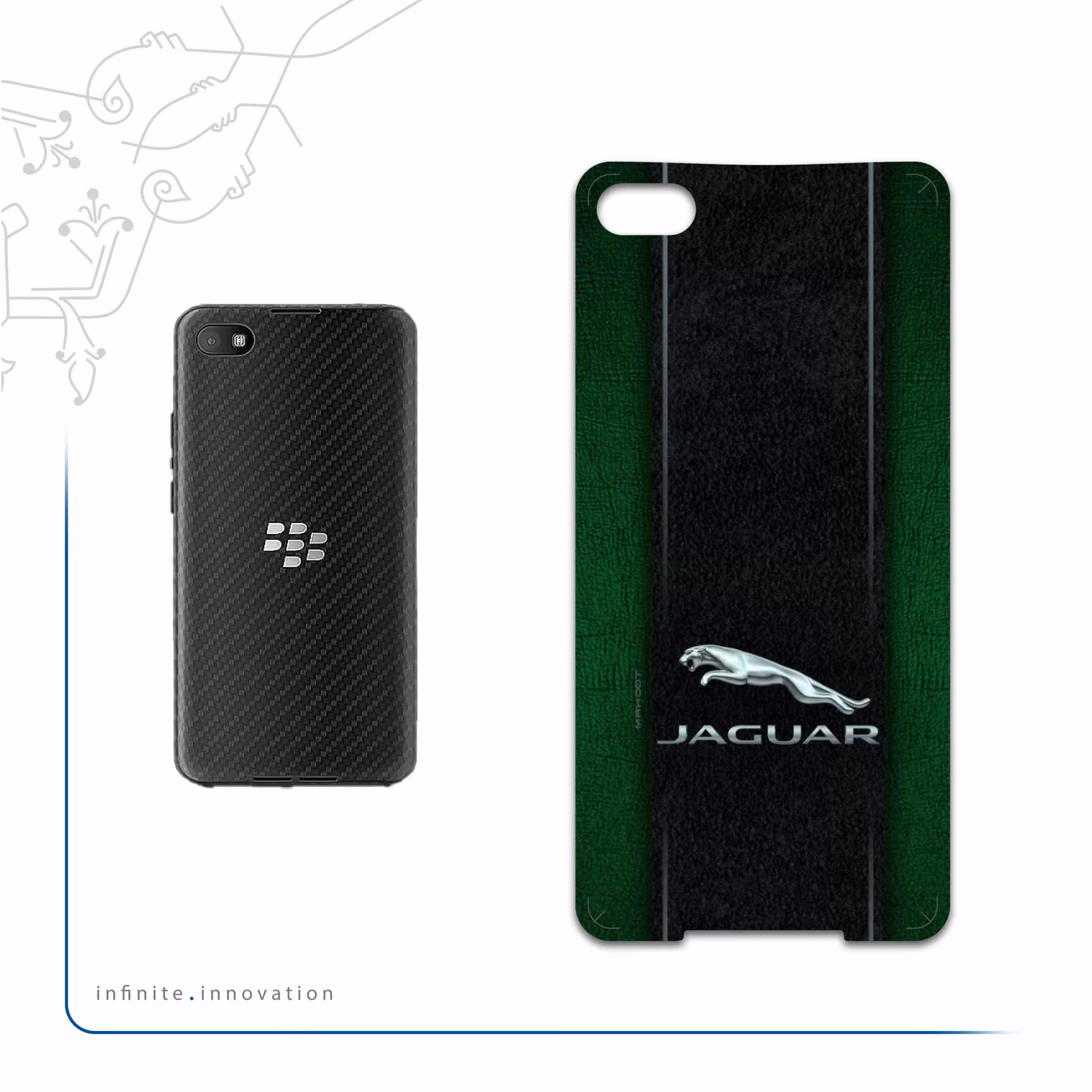 برچسب پوششی ماهوت مدل Jaguar-Cars مناسب برای گوشی موبایل بلک بری Z30