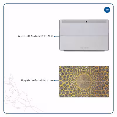 برچسب پوششی ماهوت مدل Iran-Tile2 مناسب برای تبلت مایکروسافت Surface 2 RT 2013