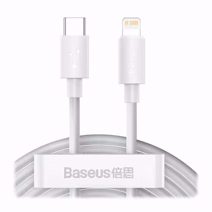 کابل USB-C به لایتنینگ باسئوس مدل tzcatlzj-02 طول 1.5 متر بسته 2 عددی