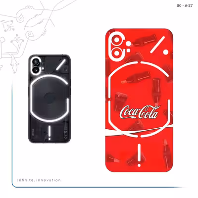 برچسب پوششی ماهوت مدل Coca_Cola_Logo مناسب برای گوشی موبایل ناتینگ Phone 1