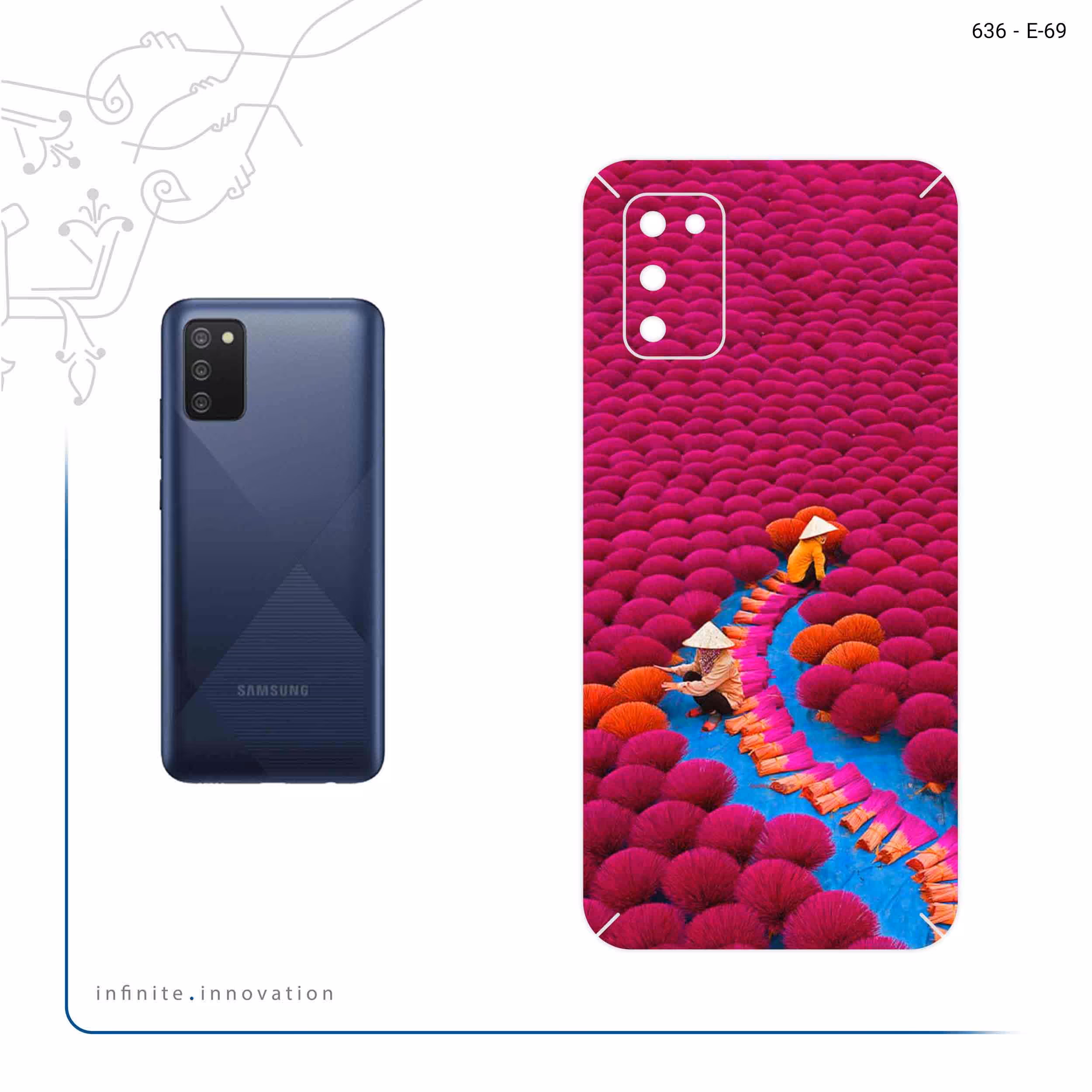 برچسب پوششی ماهوت مدل Vietnam Incense Wood Farms مناسب برای گوشی موبایل سامسونگ Galaxy M02s