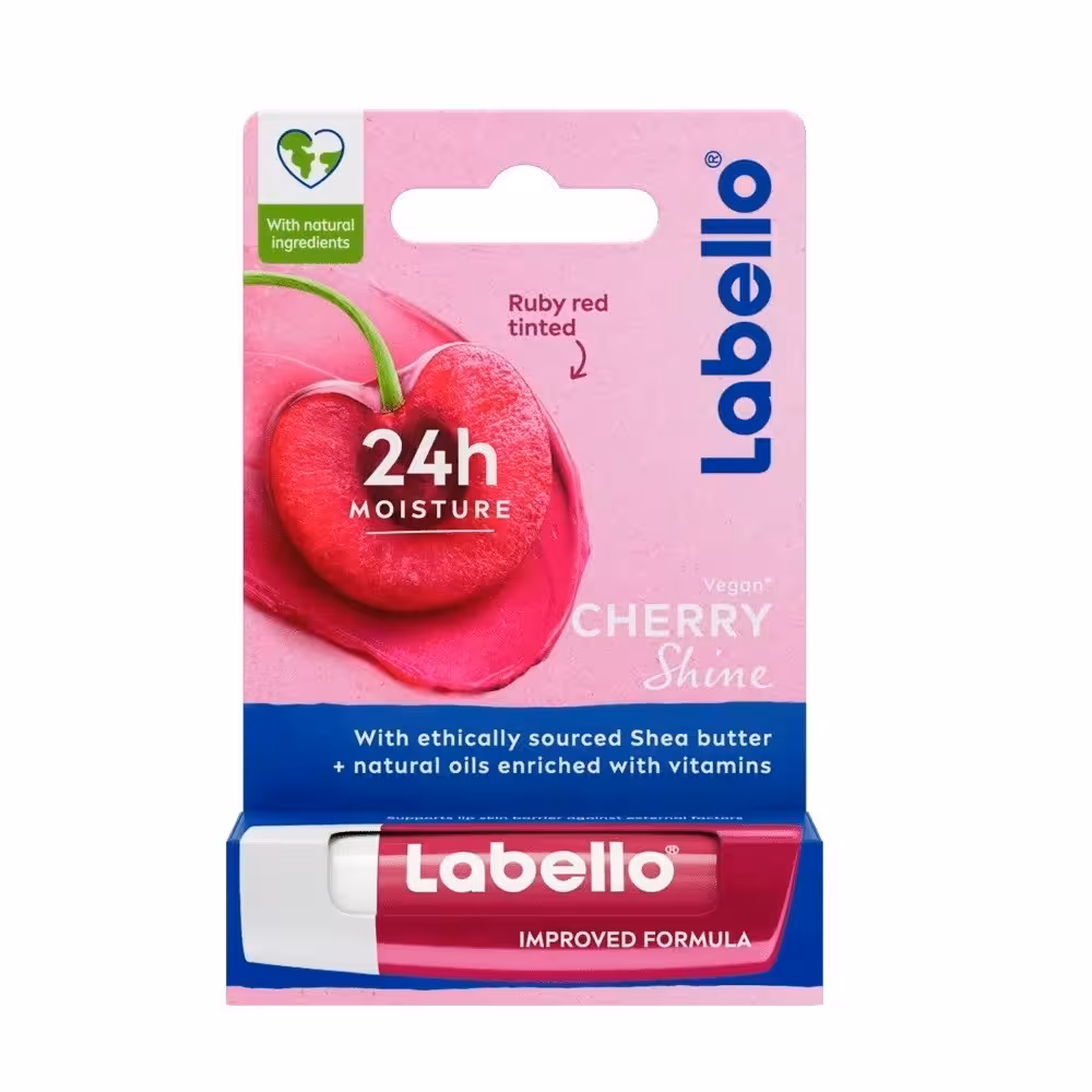 بالم لب لابلو LABELLO مدل CHERRY SHINE حجم4.8g سری جدید اصل آلمان