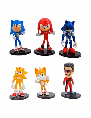 مینی فیگور پایه دار سونیک sonic ست 6 عددی