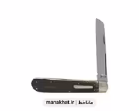 قلمتراش تک تیغ تک باربند دسته شاخ گوزن 14 سانت پلاک دار استاد جواد توسلی