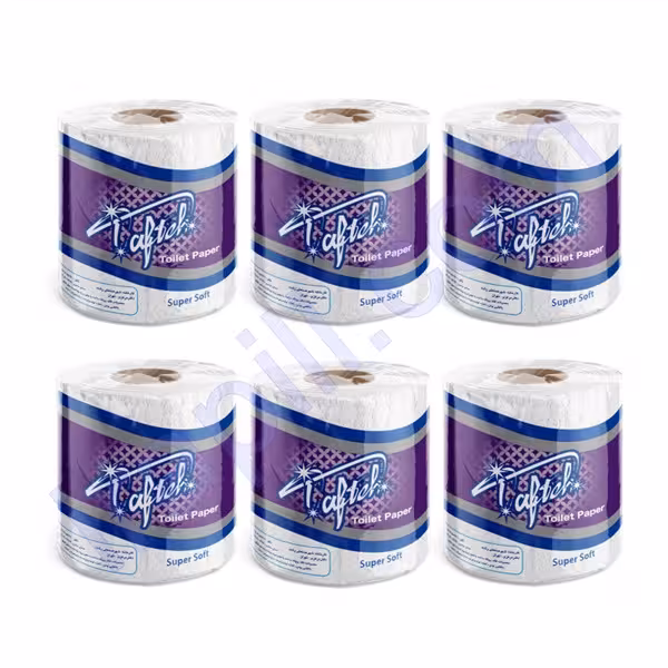 دستمال توالت تافته بسته شش عددی