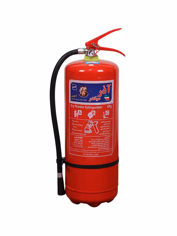 کپسول پودر و گاز 6 کیلوگرم BC آذر سیلندر