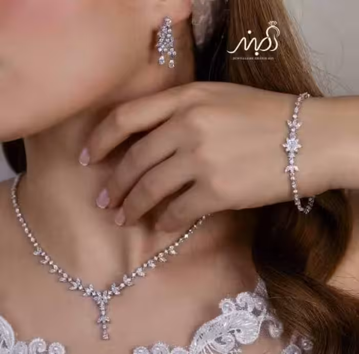 💍سرويس جواهری خاص و زيبا(گردنبند ، گوشواره ، دستبند) نقره عیار 925 (S_6045)‌‌‌‌‌‌ ‌