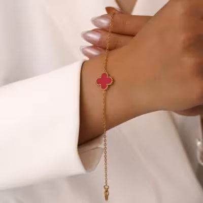 دستبند سرخابی طلایی ونکلیف استیل 304D525