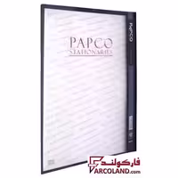 پوشه پلاستیکی جیبدار پاپکو همراه با گیره مدل A4-109 سایز A4 بسته 48 عددی