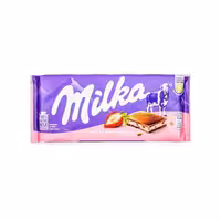 شکلات با مغز کرم توت فرنگی میلکا Milka