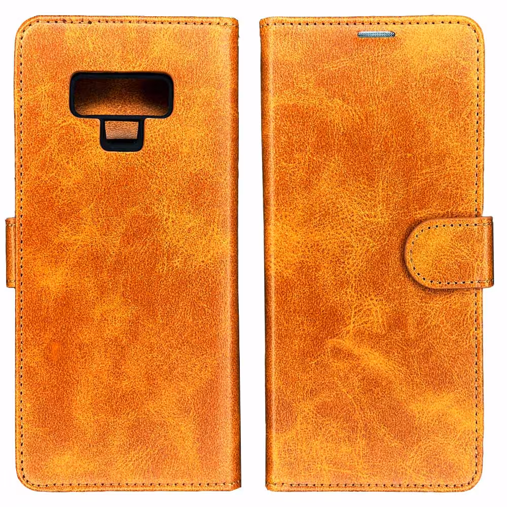 کیف چرمی مگنتی موبایل مناسب برای Samsung Note9-قهوه ای