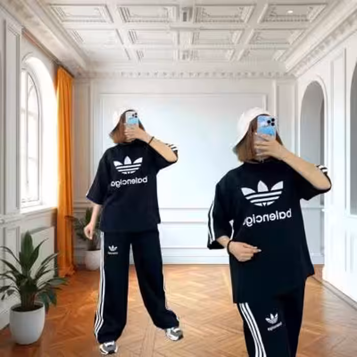 ست تیشرت و شلوار بغل نوار آدیداس