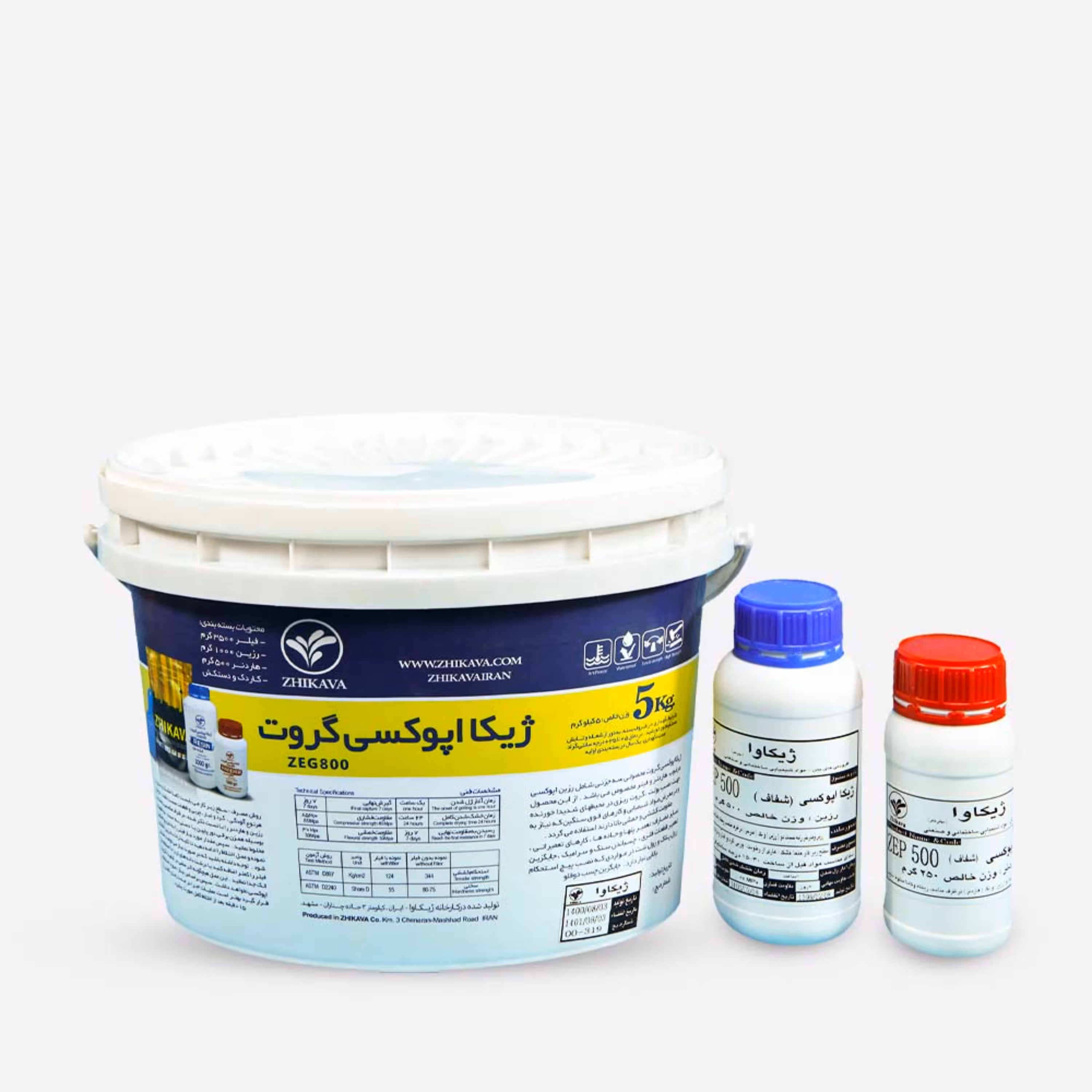 ژیکا اپوکسی گروت سه جزئی(پک 5کیلوگرمی)ارسال باربری پس کرایه