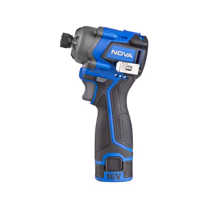 پیچ گوشتی شارژی نووا  16 ولت براشلس ضربه ای با کیف BMC کد 5515