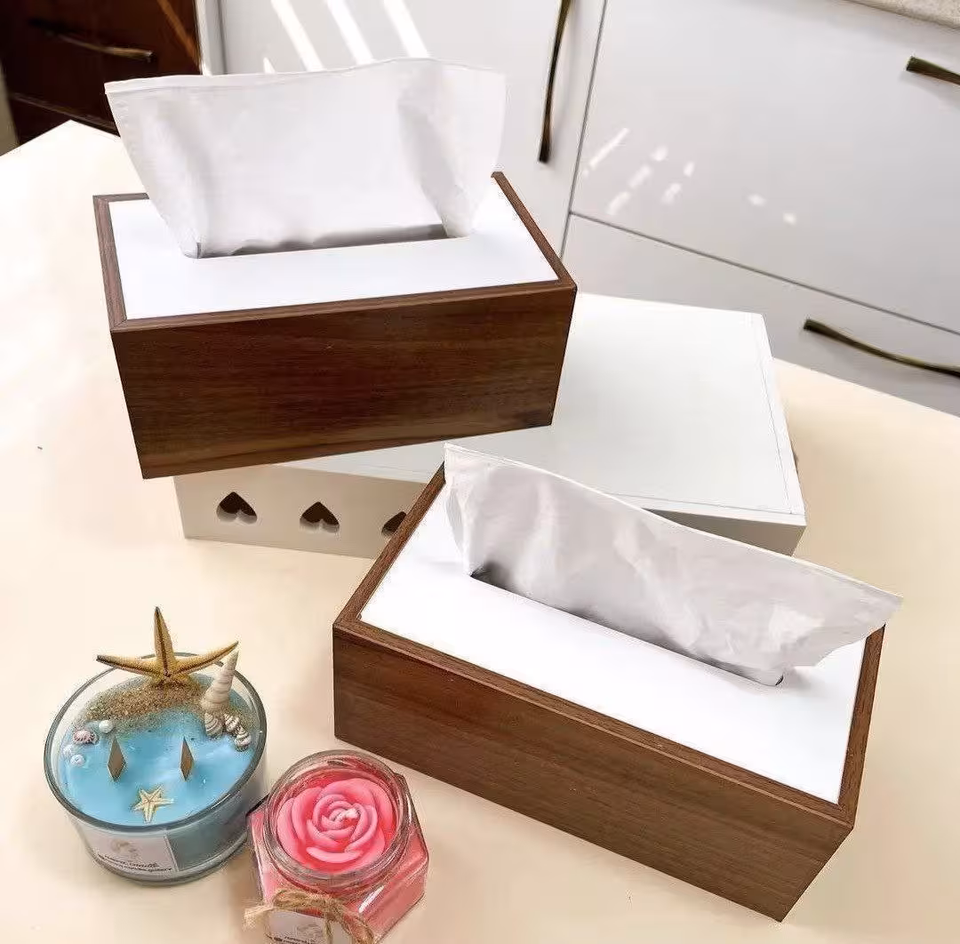 جا دستمال درب سفید