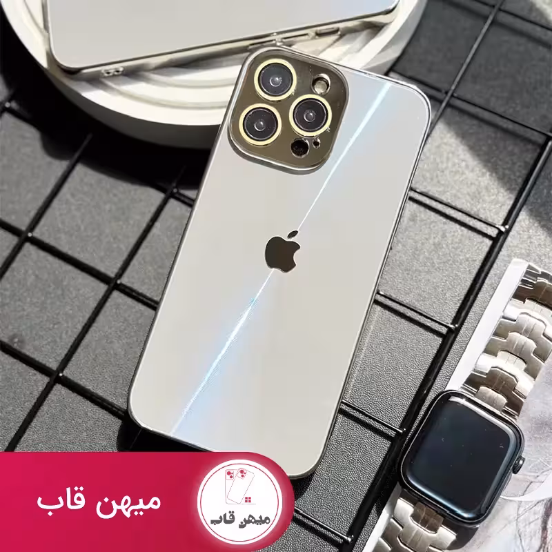 قاب گوشی آیفون لیزری تیتانیومی - کد (47650)