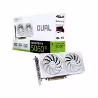کارت گرافیک ایسوس مدل Dual GeForce RTX 5060 Ti WHITE 16GB GDDR7 OC