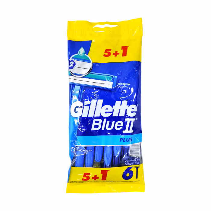 ژیلت بلو 2 پلاس (Gillette Blue II Plus) بسته 5 1 عددی Gillete blue II