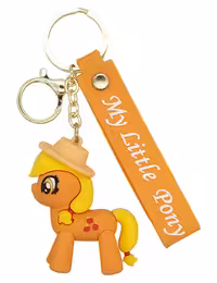 جاکلیدی سیلیکونی فانتزی طرح پونی نارنجی