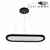 چراغ آویز بیضی مشکی FEC-HO-166-66W | لوکسی نور