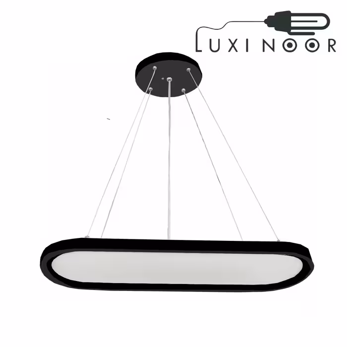 چراغ آویز بیضی مشکی FEC-HO-166-66W | لوکسی نور