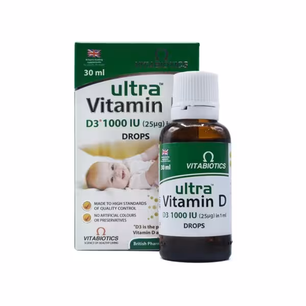 قطره خوراکی اولترا ویتامین D3 1000 ویتابیوتیکس    Vitabiotics Ultra Vitamin D3 Drops