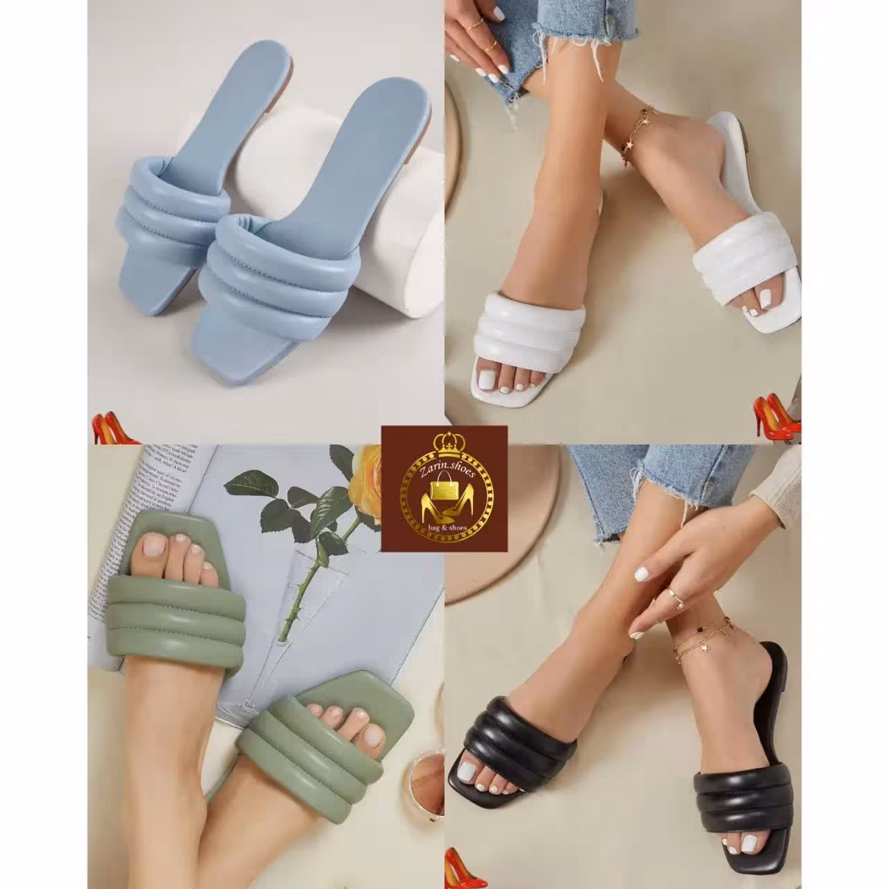 دمپایی روفرشی  اسلیپر تخت زنانه ابری