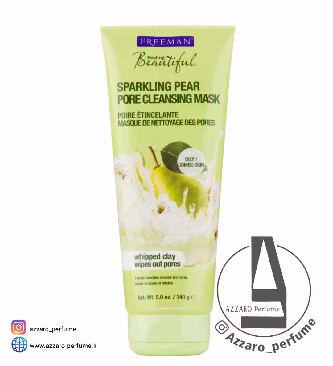 ماسک صورت فریمن freeman مدل گلابی حجم 140 میل