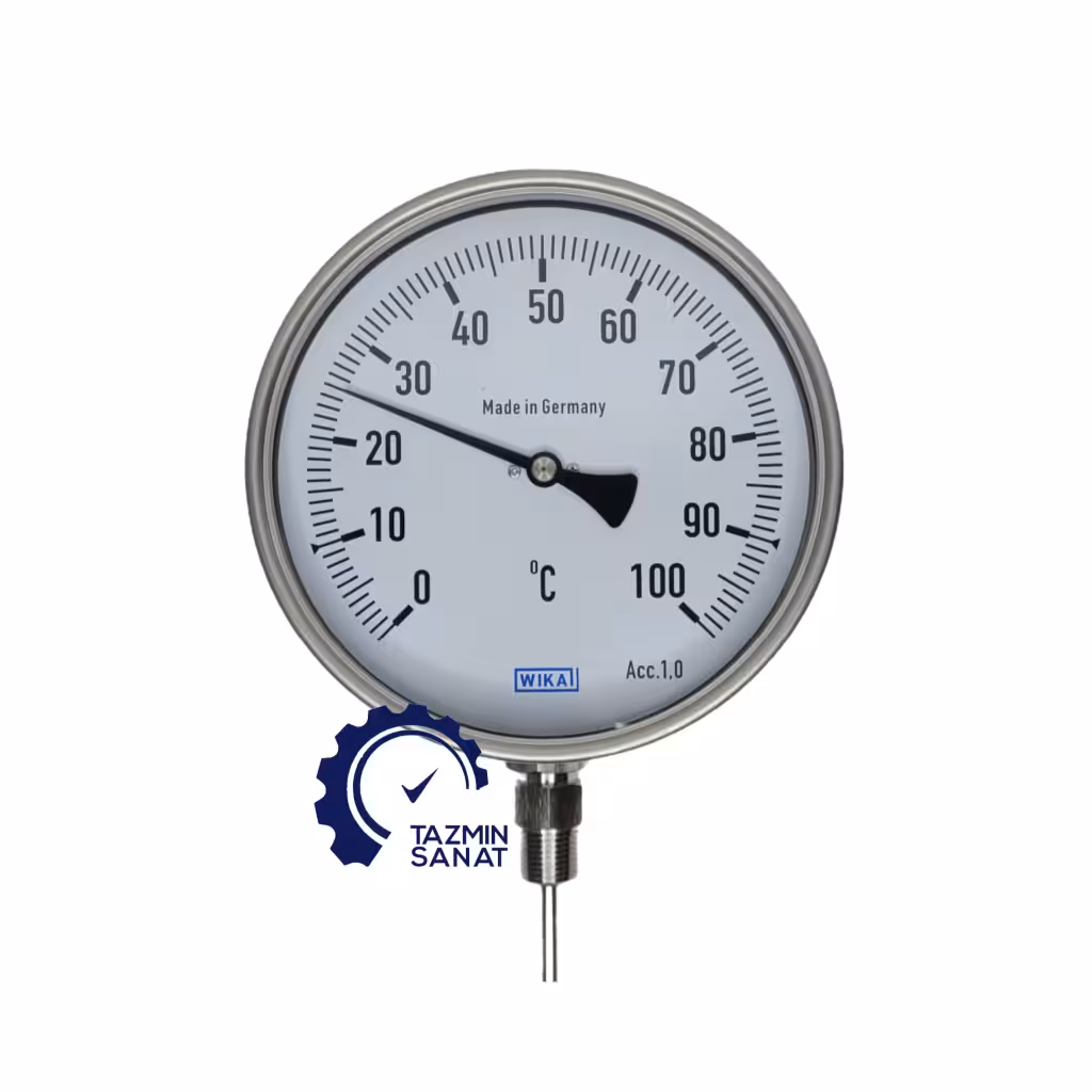 ترمومتر تاشو صفحه 10 سانت دنباله 50 سانت 100 ویکا WIKA