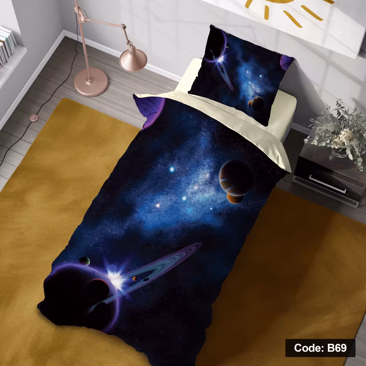 ست 6 تکه روتختی مخمل ضد لک ترک طرح بزرگسال کد 69