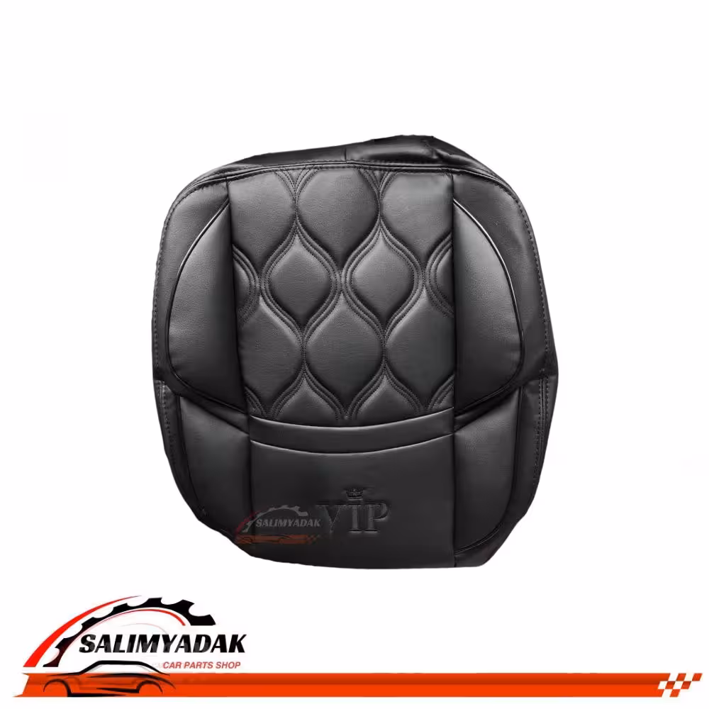 روکش صندلی کوییک چرم رنگ مشکی طرح vip