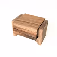 زیر لیوانی مدل  چوبی 4 عددی چوب گردو | کالا مکس