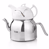 کتری قوری لوله دار قیطاسی 3 لیتری مدل 30750 براق کف چدن