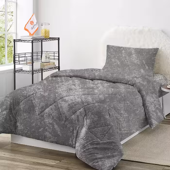 روتختی ترک طرح پتینه طوسی یک نفره سه تکه