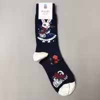 جوراب ساقدار ماکسیو طرح خرگوش سورمه ای