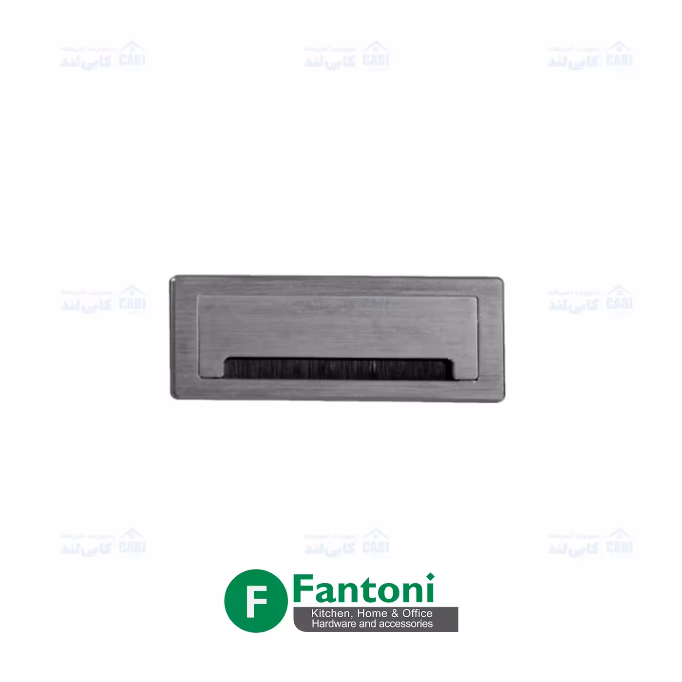 قاب داکت لولایی آلومینیومی رومیزی با درب آرامبند طول 200mm رنگ خاکستری فانتونی T345