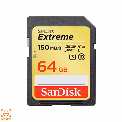 کارت حافظه SD سن دیسک Sandisk 64GB Extreme SDXC UHS-I 150MB/S