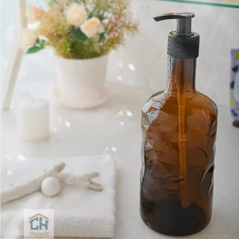 جا مایع شیشه ای قهوه ای طرح آمیتیس مدل 1384