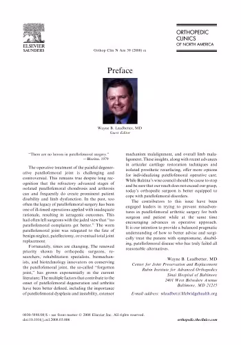 خرید و دانلود نسخه کامل کتاب Orthopedic Clinics of North America Vol 39 Issue 03  2008 Painful degenerative patellofemoral Joint