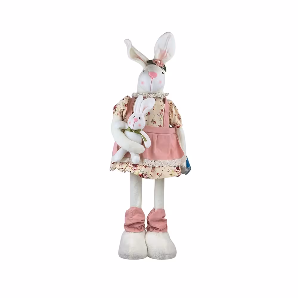 عروسک خرگوش دختر پا تلسکوپی 120 سانتی متری کد NO.001
